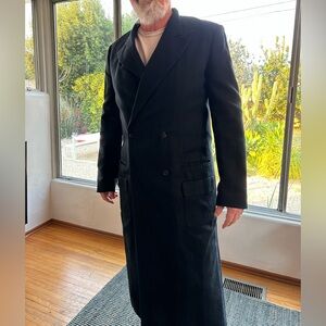 Dries van Noten Black Double-Breasted Coat